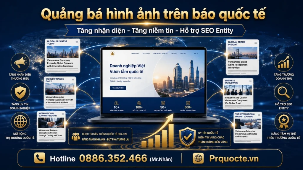 quảng bá hình ảnh báo quốc tế
