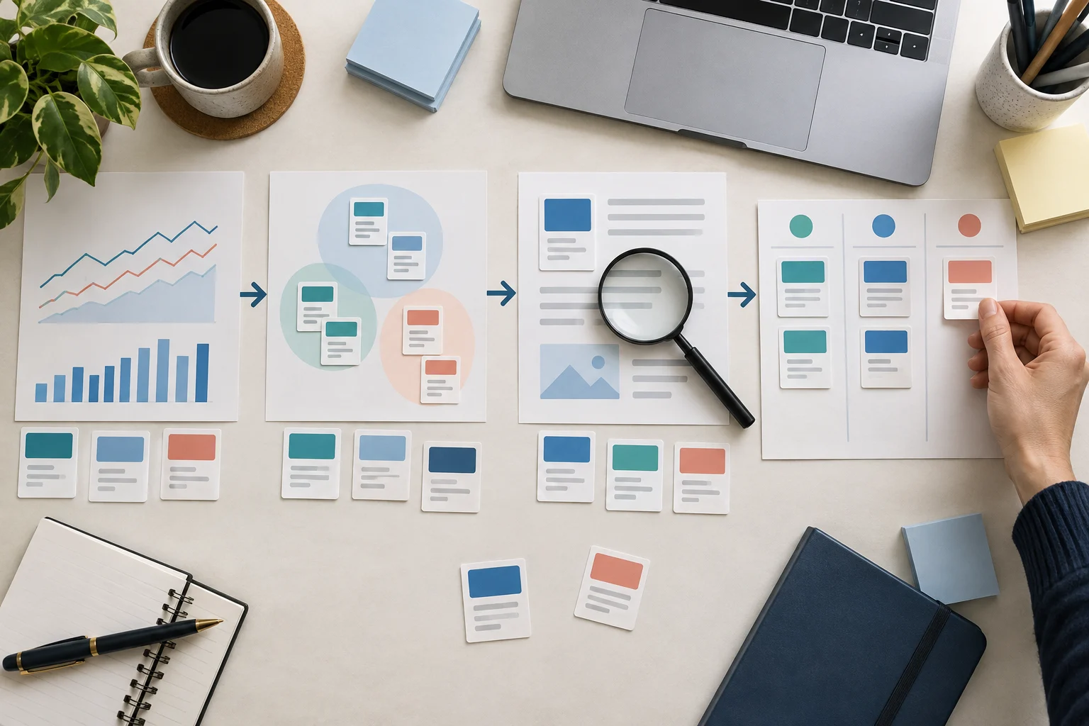 Quy trình từ dữ liệu Search Console đến lựa chọn và ưu tiên bài cần cập nhật.